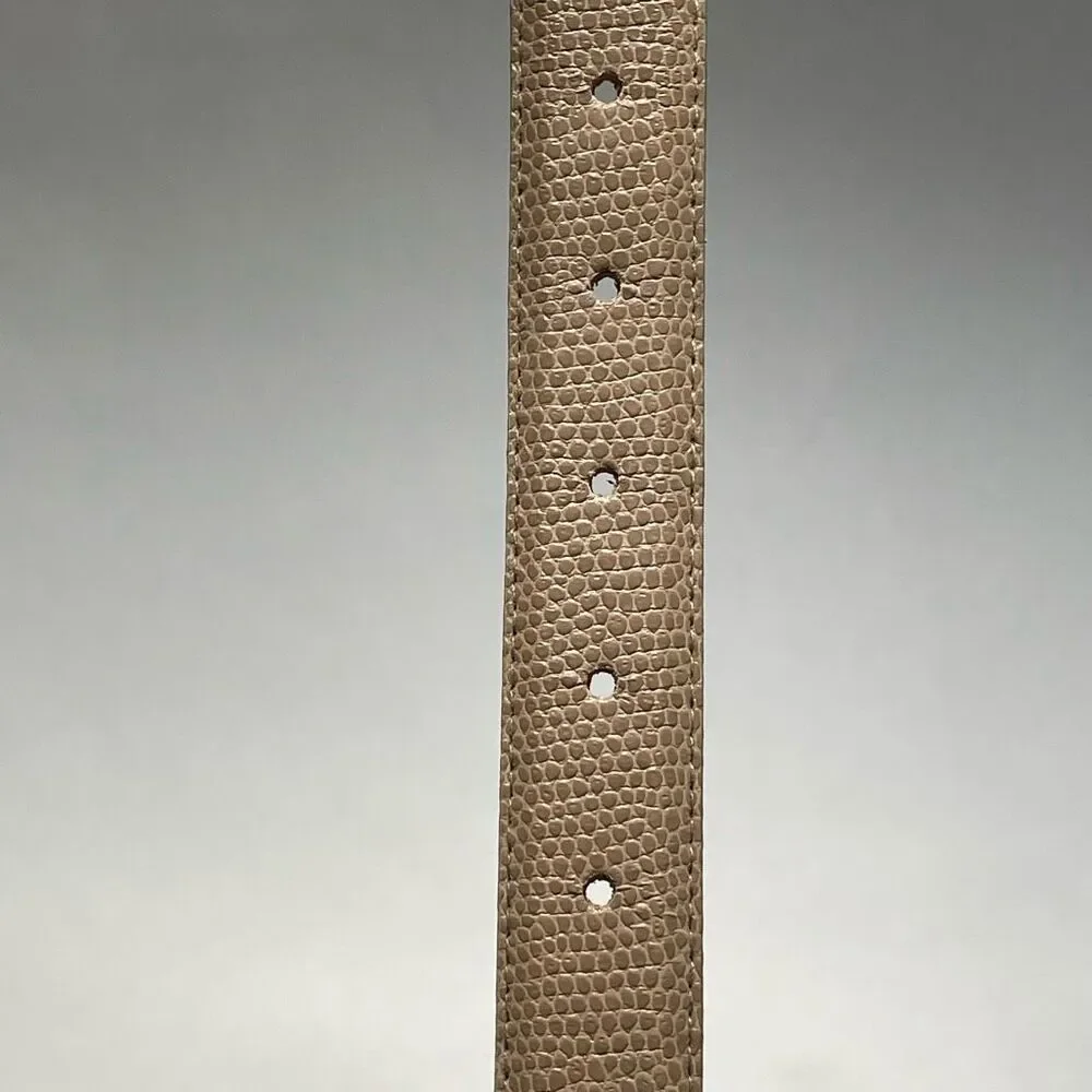 Vintage TAIL‎ Pebble Leather Belt Medium Beige Tan Retro Mid Century 29-32